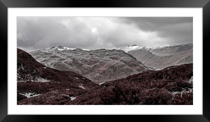 Snow Topped Framed Mounted Print by Roger Green