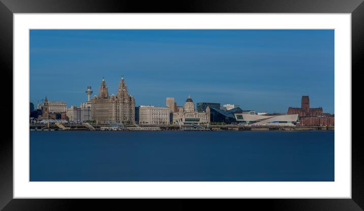 Liverpool Skyline Framed Mounted Print by Roger Green