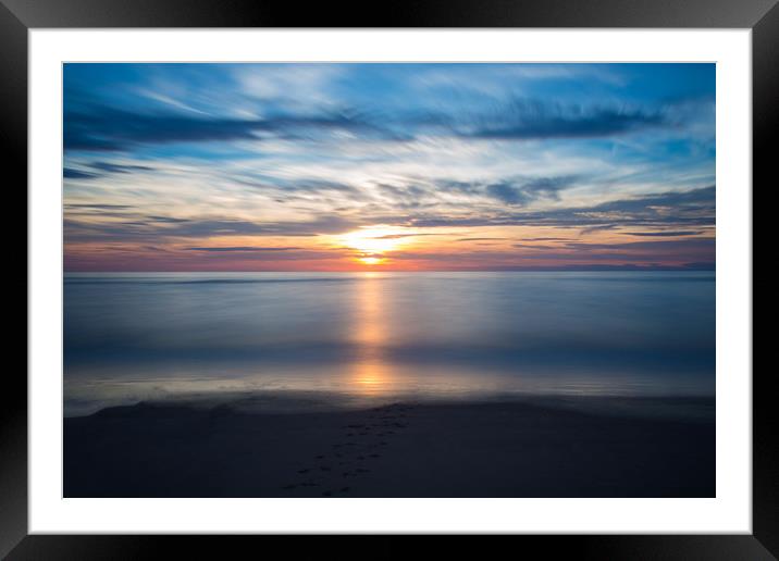 Ainsdale Sunset Framed Mounted Print by Roger Green