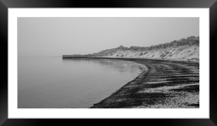 Pier at Budle Point Framed Mounted Print by Roger Green