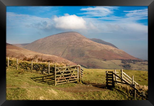 Pathway to Blencathra Framed Print by Roger Green