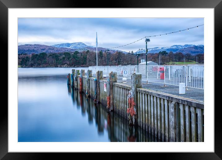 Ambleside Pier Framed Mounted Print by Roger Green
