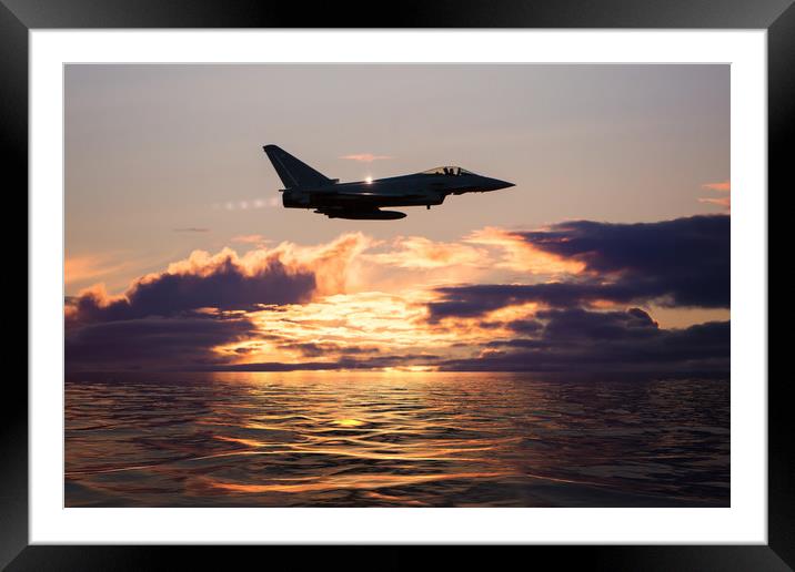Typhoon Sunset Framed Mounted Print by Roger Green