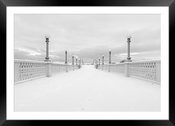 Venetian Bridge in the Snow Framed Mounted Print by Roger Green