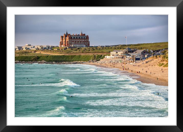Fistral Beach Framed Mounted Print by Roger Green