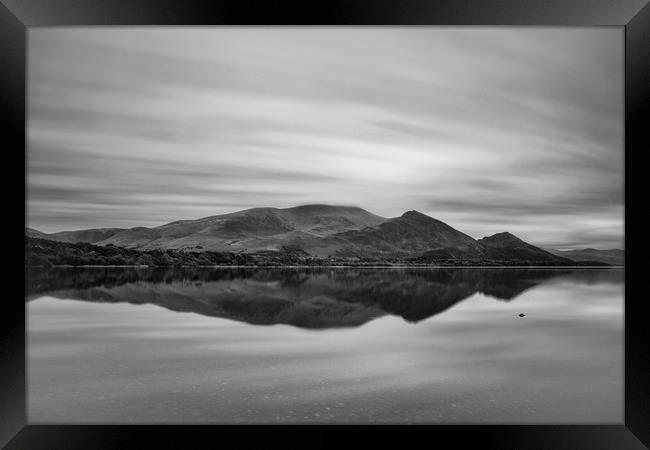 Black and White Skiddaw Framed Print by Roger Green