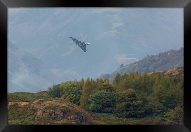 Vulcan Flypast at Ambleside Framed Print by Roger Green