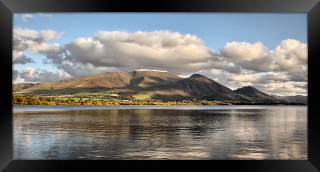 First Snow on Skiddaw Framed Print by Roger Green