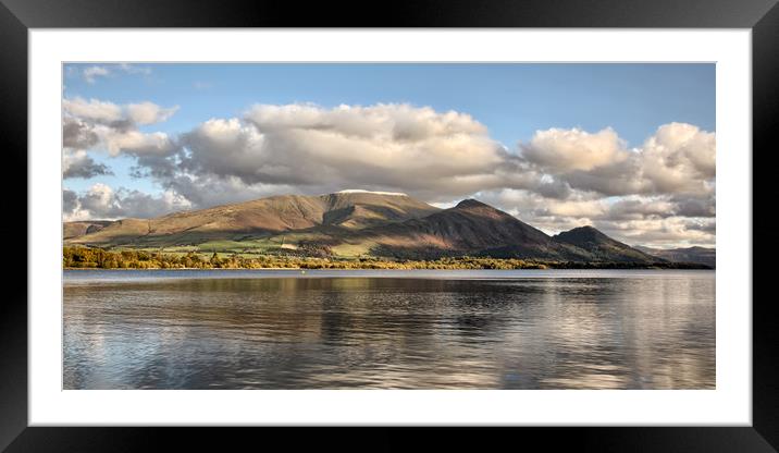 First Snow on Skiddaw Framed Mounted Print by Roger Green