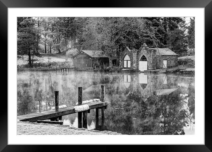 River Leven Boathouse Framed Mounted Print by Roger Green