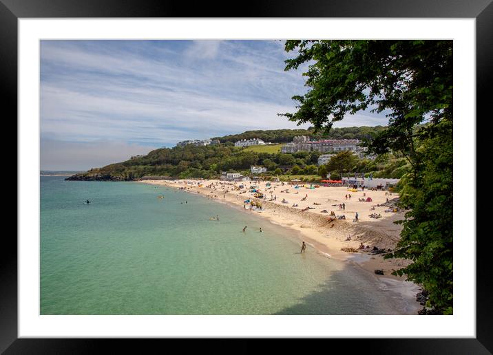Porthminster Beach at St Ives Framed Mounted Print by Roger Green