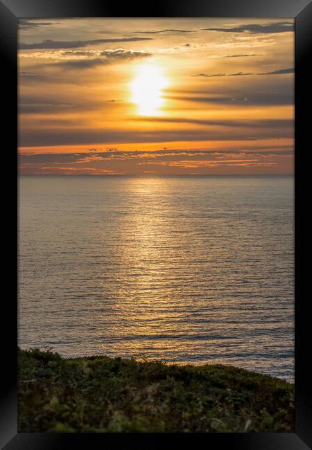Cornish Sunset Framed Print by Roger Green
