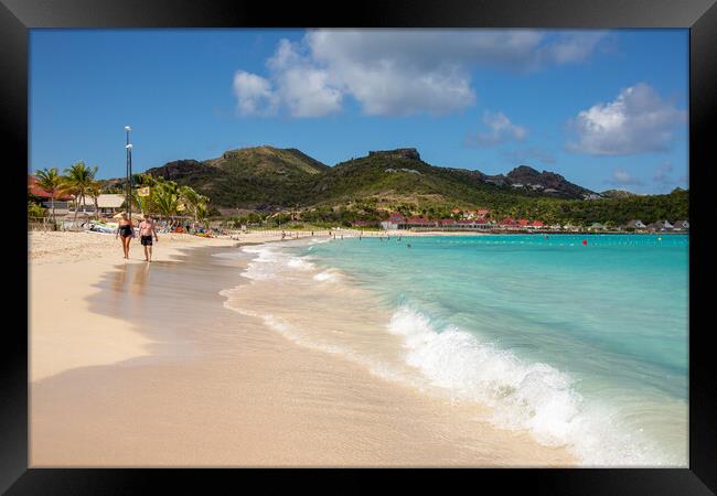 St Jean Beach - St. Barts Framed Print by Roger Green