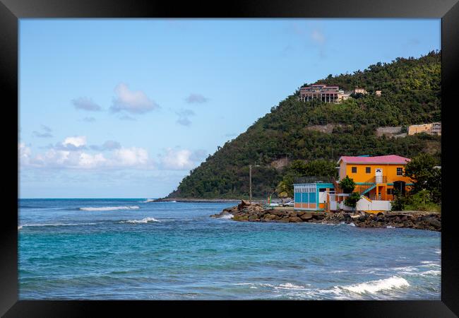 Beautiful Bay on Tortola Framed Print by Roger Green