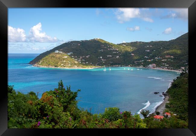 Stunning Bay on Tortola Framed Print by Roger Green