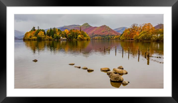Derwentwater in the Autumn Framed Mounted Print by Roger Green