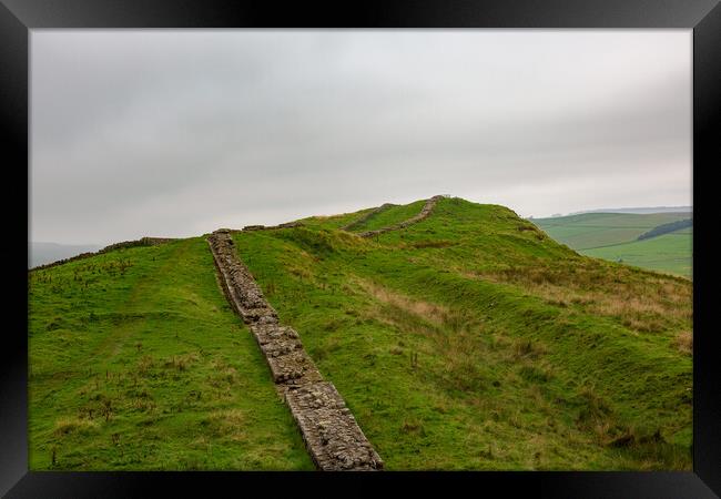 Hadrian's Wall  Framed Print by Roger Green