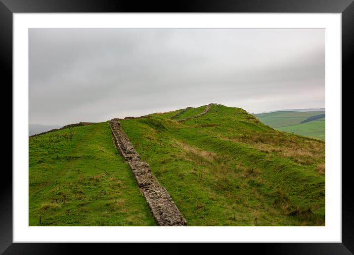 Hadrian's Wall  Framed Mounted Print by Roger Green