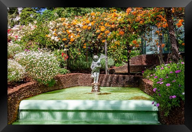 Fountain in the Presidential Palace Garden Framed Print by Roger Green
