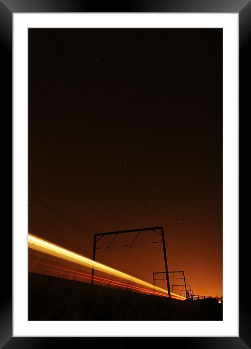 Speed of light to the stars. Framed Mounted Print by Tytn Hays