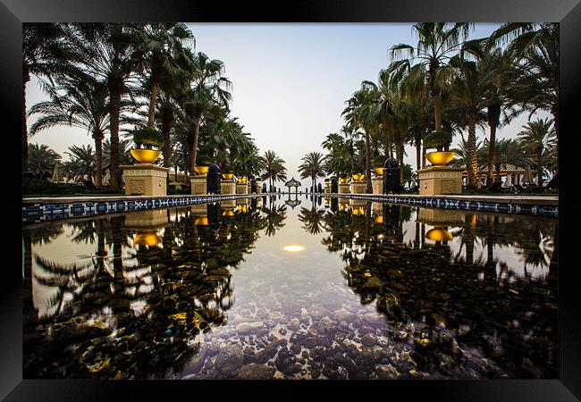 The Royal Mirage Reflection Framed Print by David Turney