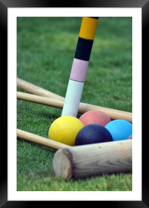 Croquet on the Lawn Framed Mounted Print by Robin Lodge