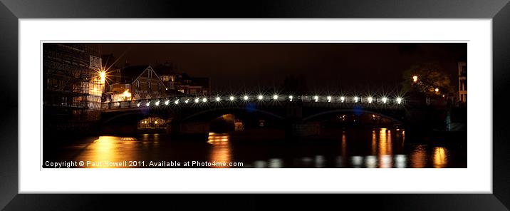 Windsor Bridge Panorama Framed Mounted Print by Paul Howell