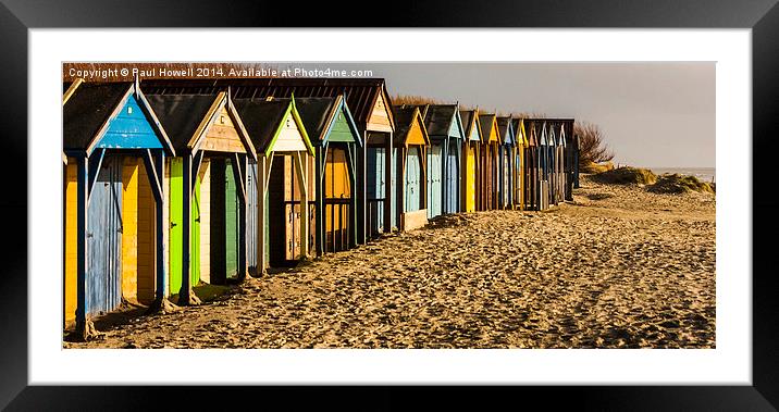 Beach Huts Framed Mounted Print by Paul Howell