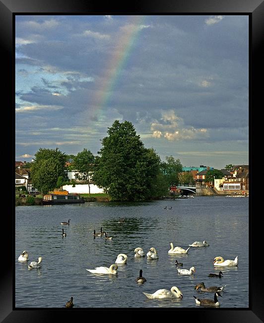 Rainbow over the Thames Framed Print by Paul Howell
