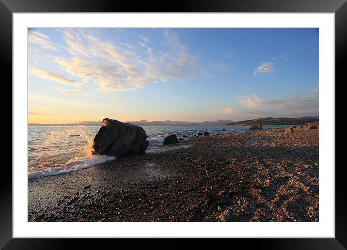 rocky beach at Shell Island Framed Mounted Print by terrylee davis