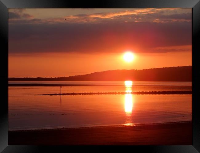 August Sunset. Framed Print by Becky Dix