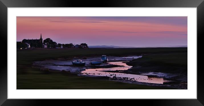 Sunset over the Estuary. Framed Mounted Print by Becky Dix