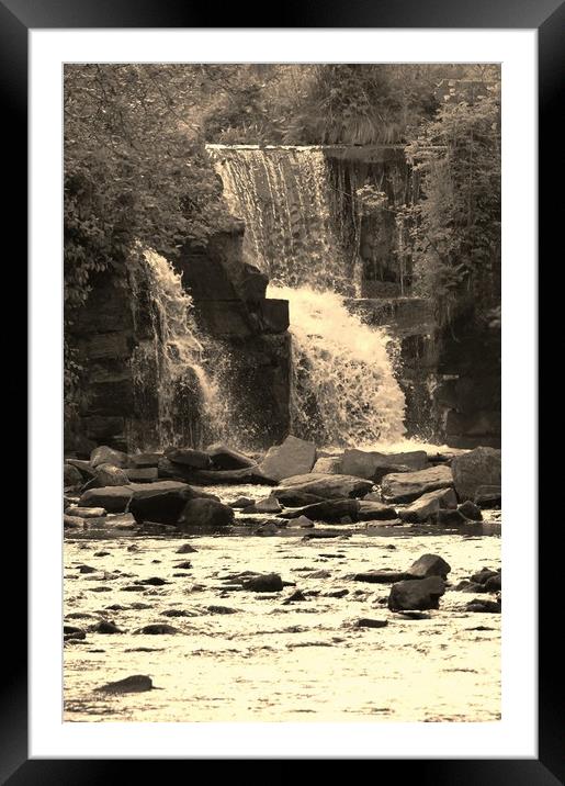 Graig - Neddfwch Falls. Framed Mounted Print by Becky Dix