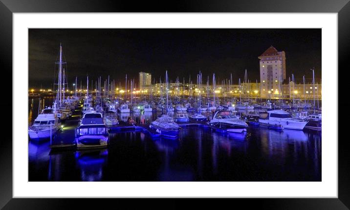 Boats and Reflections. Framed Mounted Print by Becky Dix