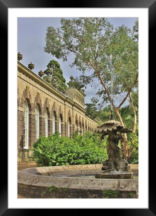 The Fountain at The Orangery. Framed Mounted Print by Becky Dix