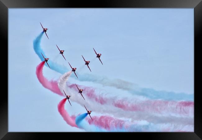 The RAF Red Arrows 2 Framed Print by Becky Dix