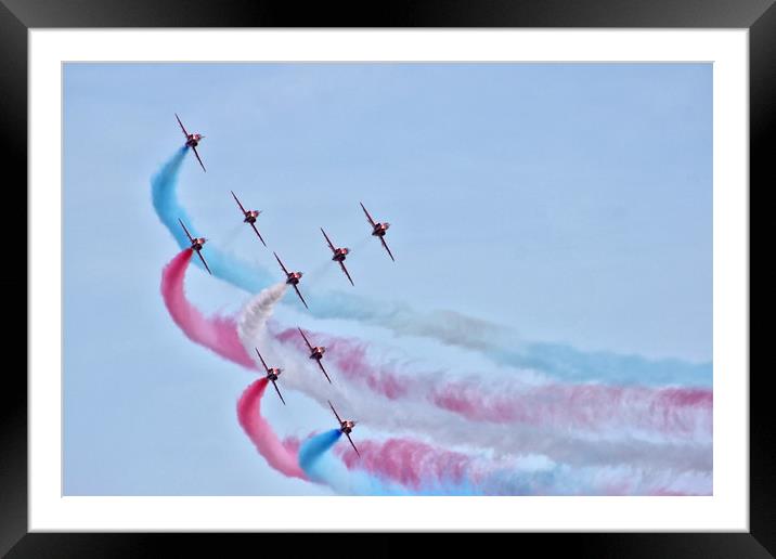 The RAF Red Arrows 2 Framed Mounted Print by Becky Dix