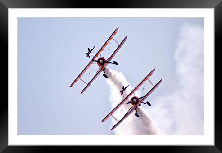 The Breitling Wingwalkers. Framed Mounted Print by Becky Dix