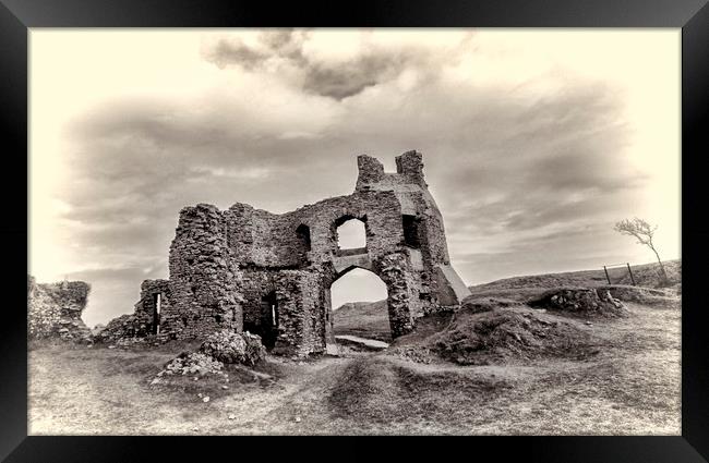 Pennard Castle, Gower Peninsular. Framed Print by Becky Dix