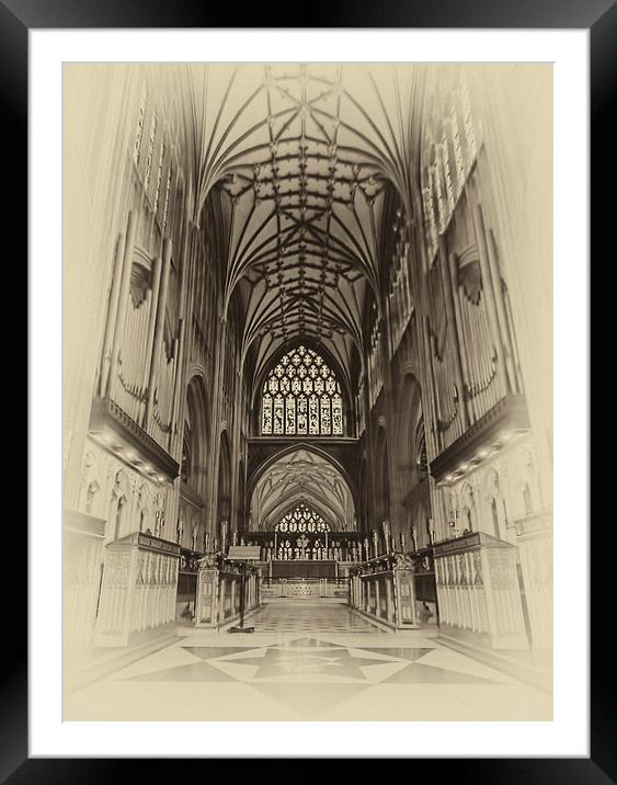 St Mary Redcliff, Bristol. The Nave & Organ. Framed Mounted Print by Becky Dix