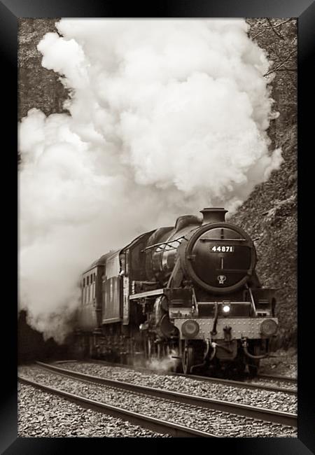 Mid Wales Steam Train. Framed Print by Becky Dix