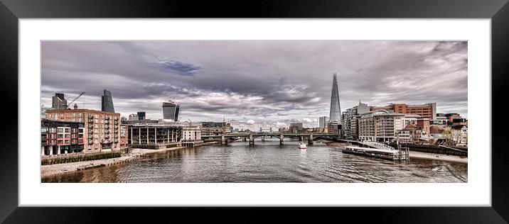 Thames Skyline. Framed Mounted Print by Becky Dix