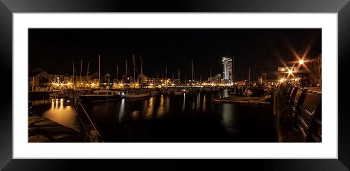  Swansea Maritime Quarter. Framed Mounted Print by Becky Dix