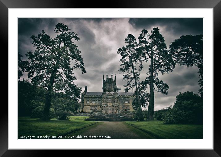 Margam Castle. Framed Mounted Print by Becky Dix