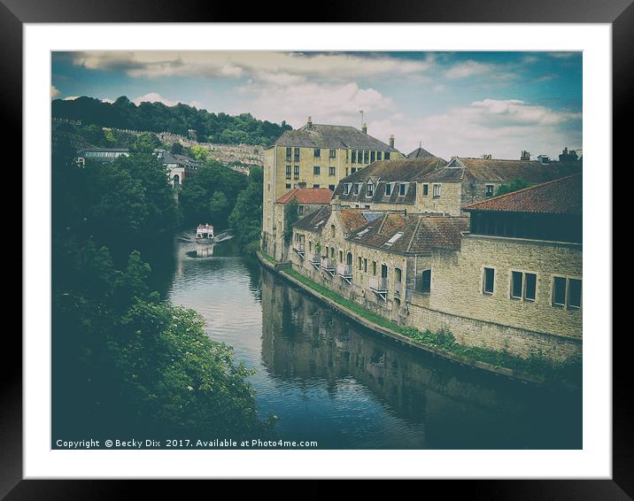River Avon. Framed Mounted Print by Becky Dix