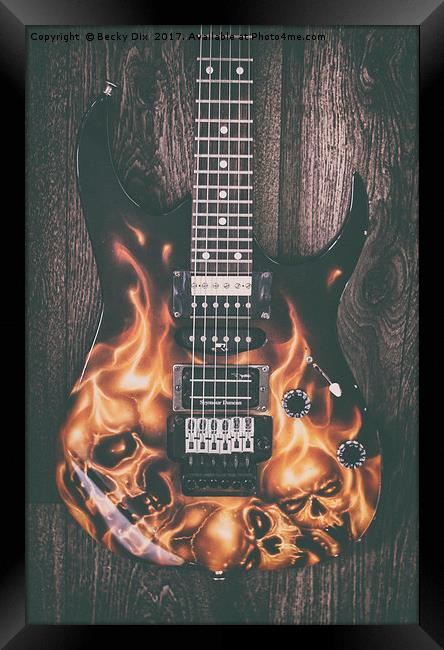 Ibanez Guitar 5 Framed Print by Becky Dix