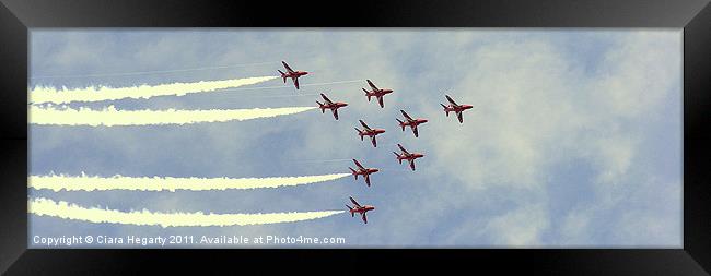 Red Arrows (Newcastle Co.Down 2011) Framed Print by Ciara Hegarty