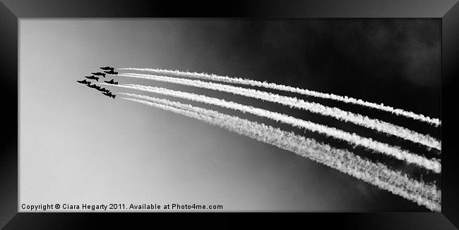 Red Arrows (Newcastle Co.Down 2011) Framed Print by Ciara Hegarty