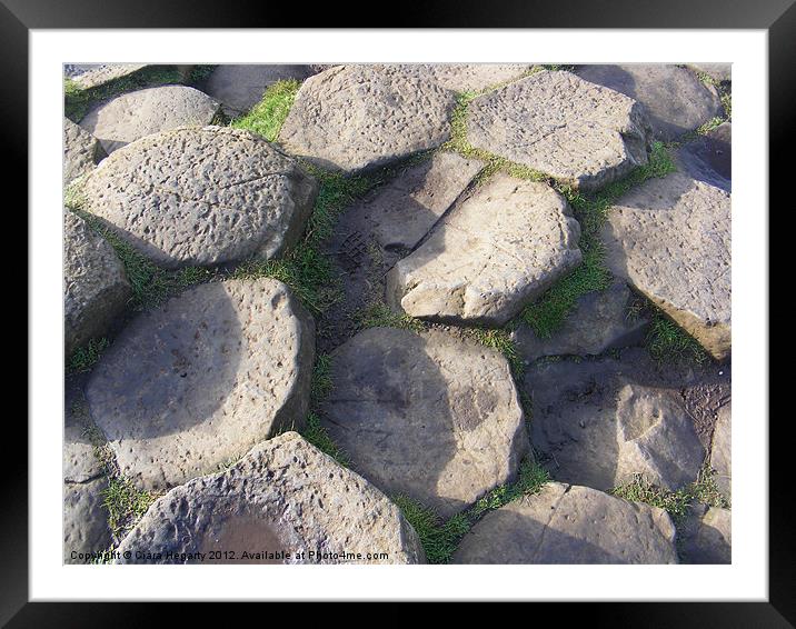 Giant's stones Framed Mounted Print by Ciara Hegarty