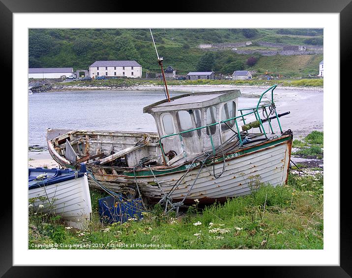 Old boats Framed Mounted Print by Ciara Hegarty
